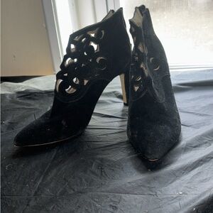 Adrienne Vittadini Black Cutout Heels